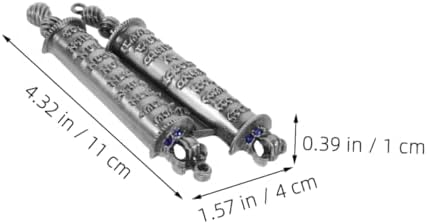 STOBAZA 1set Metal Mezuzah Scroll Decor with Protective Case