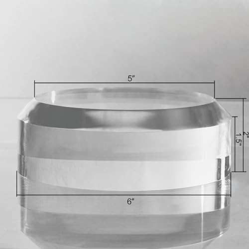 CiaoHER Acrylic Display Block 6 x 2 Inch Pedestal Stand