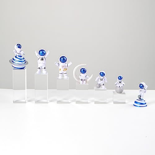 6Pcs Clear Acrylic Cube Display Risers Stands for Jewelry and Collectibles