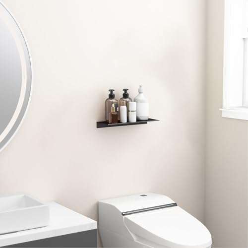 Danpoo Metal Wall Shelf Black Floating Shelf 12 Inch