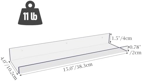 RLAVBL 7 Pack Acrylic Floating Shelves for Home Storage