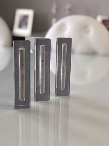 Lavish Lucites Lucite Mezuzah Case Grey 12cm Scroll Fit
