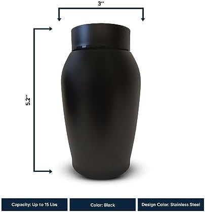 Personalized Bird Urn with Name and Date - 52 Black Steel Cremation Urn