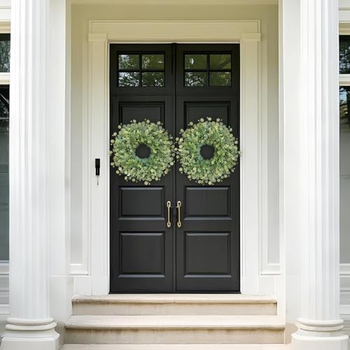 26 Inch Artificial Eucalyptus Wreath for Front Door and Porch