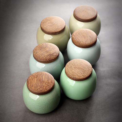 Small Cremation Urn Keepsake Ice Crack Ceramic Mirror Finish Beige