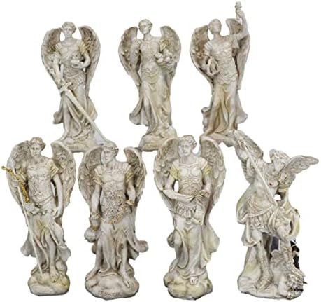 Ebros Ivory Painted Angelic Council Statue 5 Inch Figurine