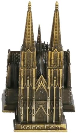 German Cologne Cathedral Statue Metal Crafts Collectible Figurine