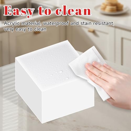 8 Acrylic Cube Display Risers with Hollow Bottoms for Buffet Tables