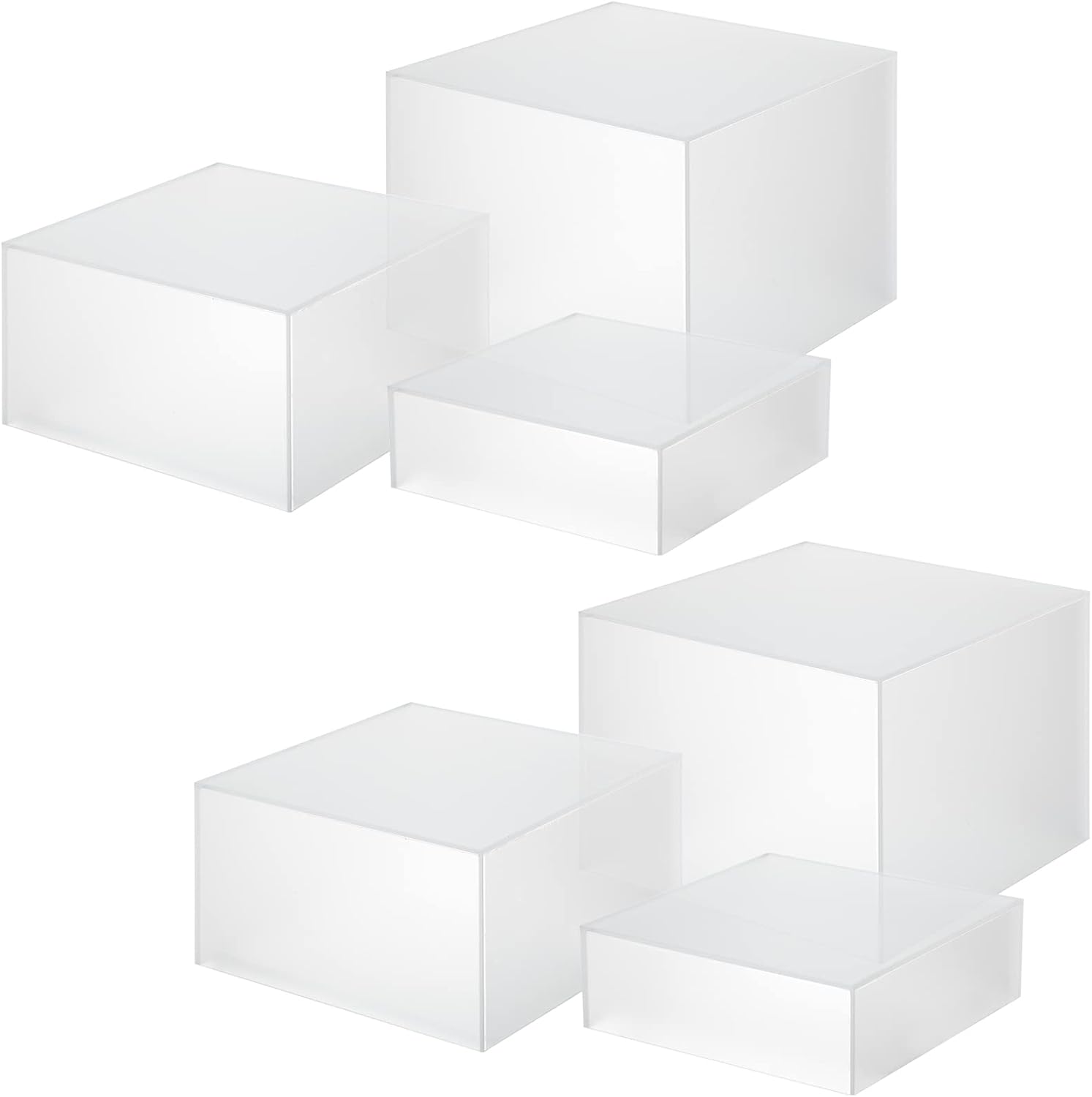 Tuanse 6 Pcs Acrylic Buffet Risers Display Stands