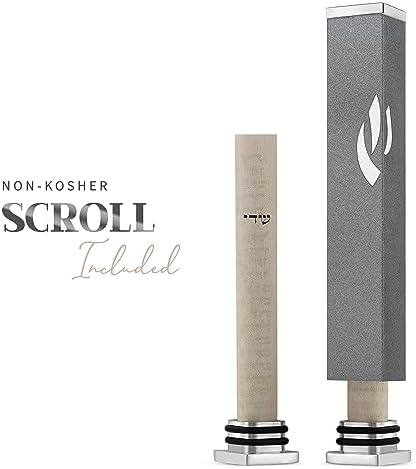 SURI Modern Mezuzah Case with Printed Scroll