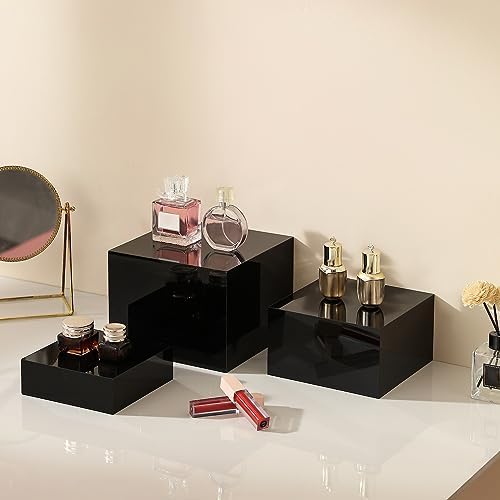 Sets of 3 Acrylic Risers with Hollow Bottoms for Display