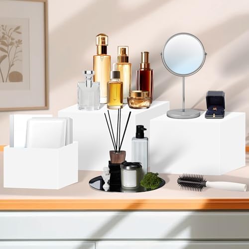 8 Acrylic Cube Display Risers with Hollow Bottoms for Buffet Tables