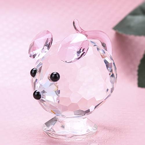 HD Pink Crystal Butterfly and Mouse Figurine Set