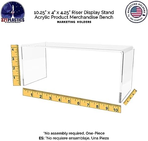 Clear Acrylic Riser Display 10 Wide x 4 Deep