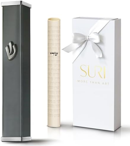 SURI Self-Stick Mezuzah with Scroll for Door