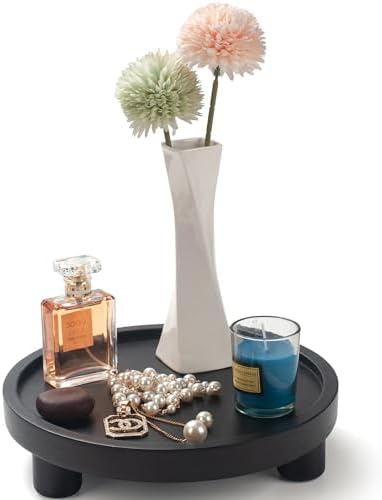 2 Pcs Wood Riser for Display Black Farmhouse Style