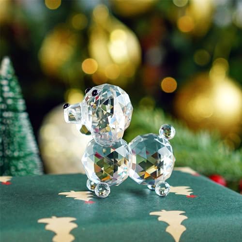 HD Pink Crystal Butterfly and Dog Figurine Collection