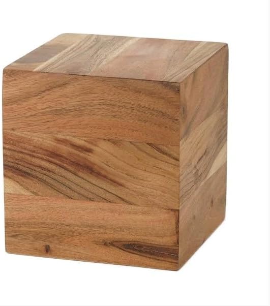Modern Essentials Natural Cube Cremation Urn 240 Cubic Inches 1
