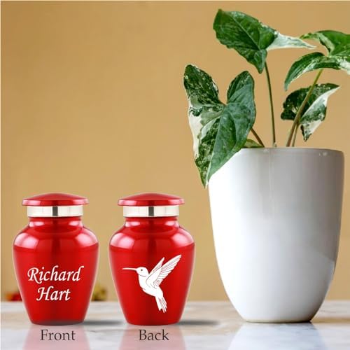 Personalized Hummingbird Cremation Urn - Decorative Keepsake for Adult Ashes