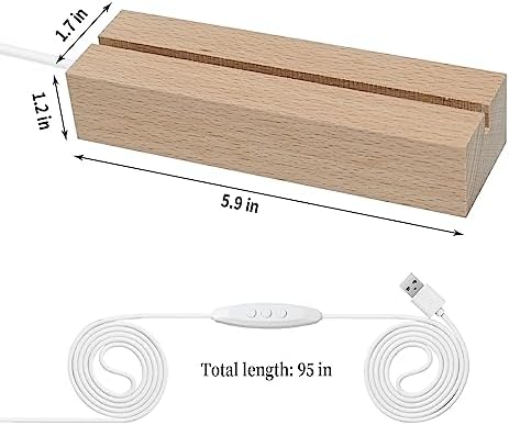 4 Pcs 59 Wood Rectangle LED Display Pedestal