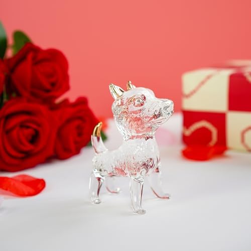 HD Pink Crystal Butterfly and Dog Figurine Collection 1