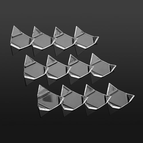 Hipiwe 12 Pack Acrylic Triangle Easel Stand for Collectibles