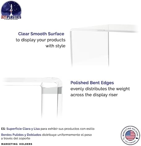 Clear Acrylic Riser Platform 6 Inch Square Display Stand