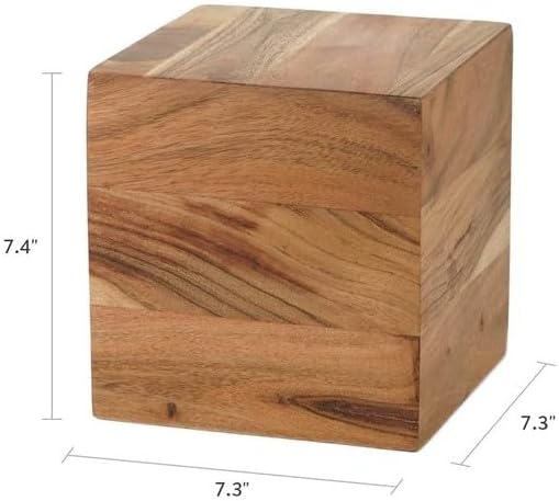 Modern Essentials Natural Cube Cremation Urn 240 Cubic Inches 1