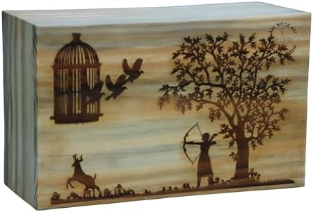 Life of Tree Urn for Human Ashes Handmade Wood