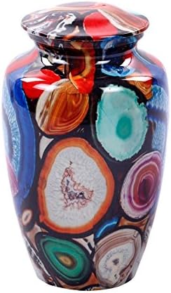 Exclusive Multi Color Agate Finish Cremation Urn