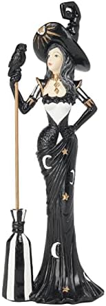 Newman House Studio Halloween Witch Figurine - Magic Broom Collectible Statue 25x175x75 in