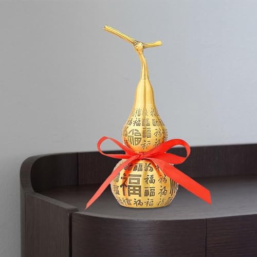 Fenteer Feng Shui Brass Gourd Table Ornament 16cm
