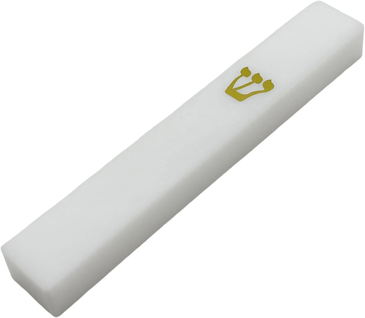 White Acrylic Mezuzah Case for Home Decor