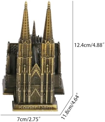German Cologne Cathedral Statue Metal Crafts Collectible Figurine