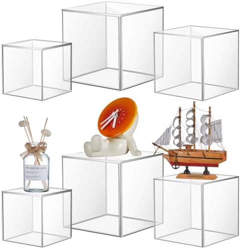 Kigley 6 Pcs Acrylic Display Boxes for Food and Jewelry