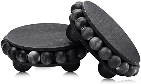 Yookeer 2 Pcs Round Wooden Risers for Display
