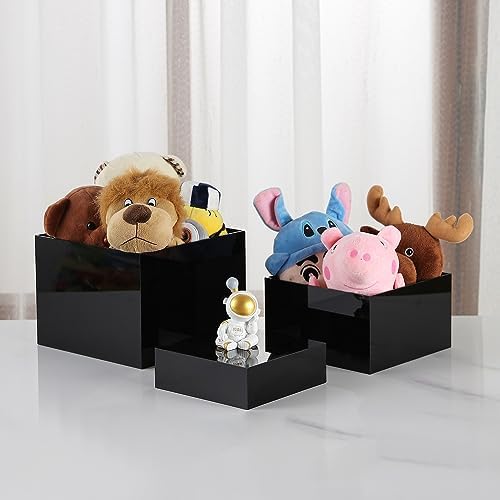 Sets of 3 Acrylic Risers with Hollow Bottoms for Display