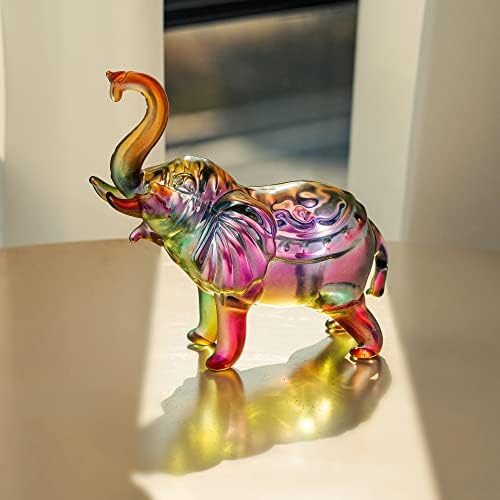HD Pink Crystal Butterfly and Elephant Figurine Set