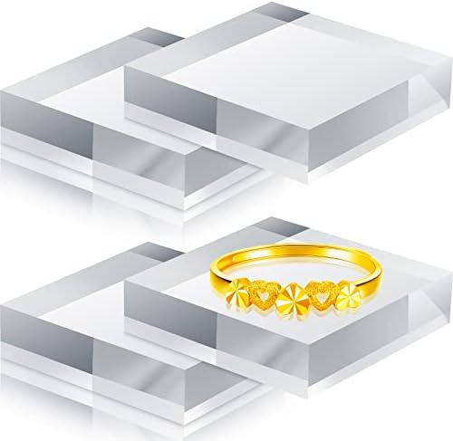 Kigeli 4 Piece Clear Acrylic Riser for Display