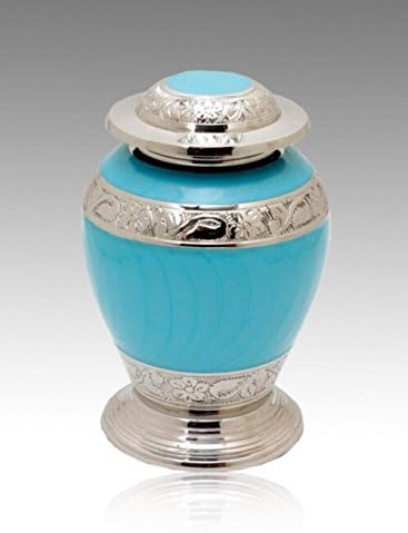 Memorials 4U Avondale Blue Silver Infant Urn