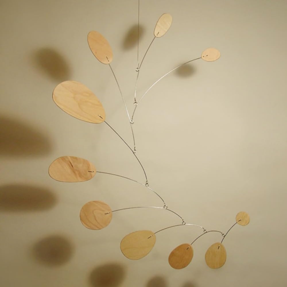 Modern Wood Art Hanging Mobile 21x27 In