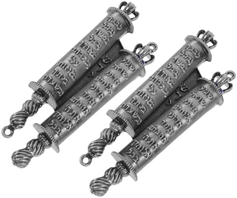 2 Piece Metal Mezuzah Set with Engraved Blessings for Front Door