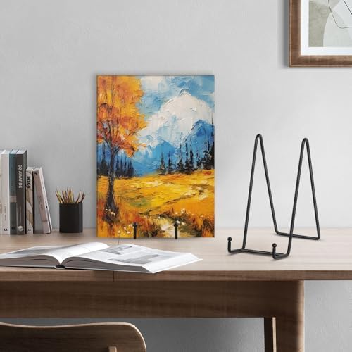 Lionwei Lionweli 8 Inch Tabletop Metal Plate Display Stand - 2 Pack Black