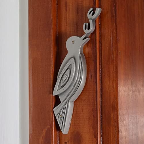 Modern Artisans Pewter Mezuzah with Singing Bird Design