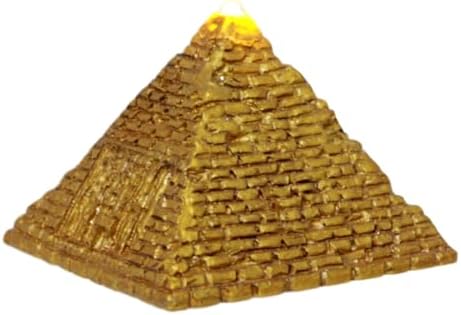 Ebros Gift Golden Pyramid LED Desk Ornament Figurine 325 Wide