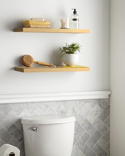 BAYKA Floating Shelves Set of 2 for Bathroom Bedroom Living Room Kitchen