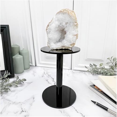Plymor Black Acrylic Round Riser Display Stand 2 Pack