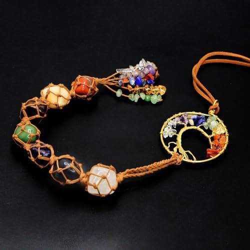 7 Chakra Stones Tree of Life Hanging Decor