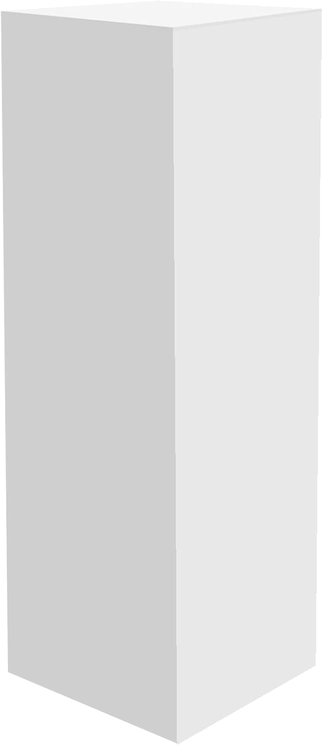 White Acrylic Display Cube Pedestal 12x12x42 Inch