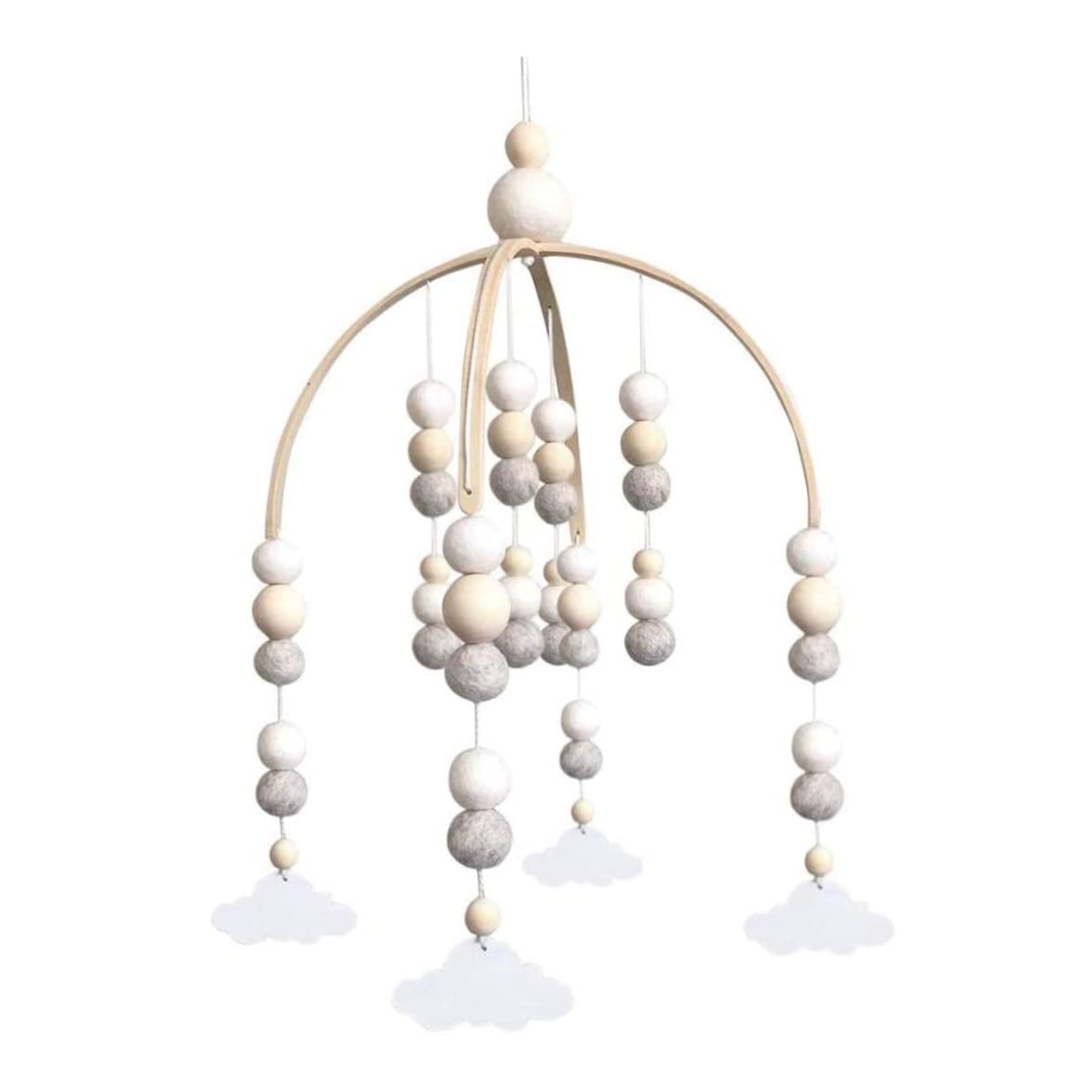 Wooden Bead Wind Chime Baby Crib Mobile Hanging Decor